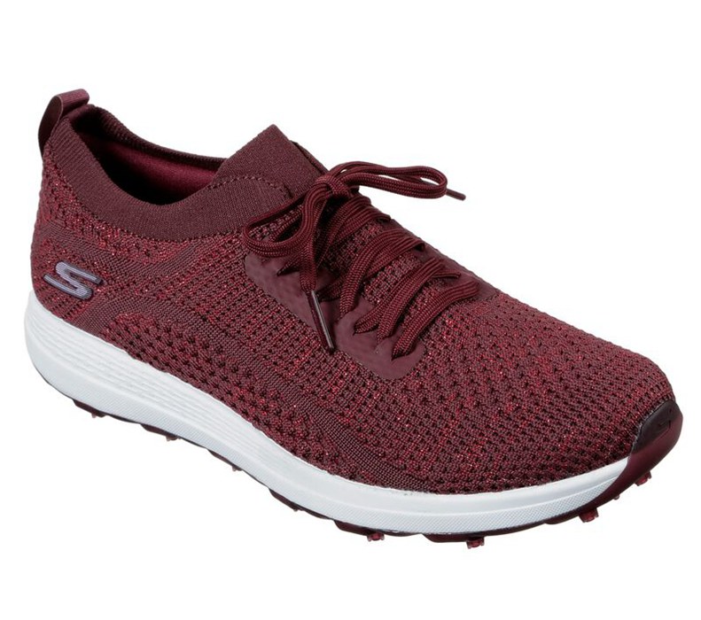 Skechers Go Max - Glitter - Womens Golf Shoes Burgundy [AU-GY6319]